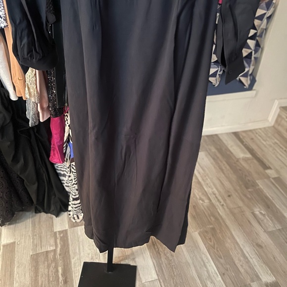 #49 - Black Draped Crossover Maxi Long Sleeve Dress. Brand New with Tag. - Picture 7 of 10